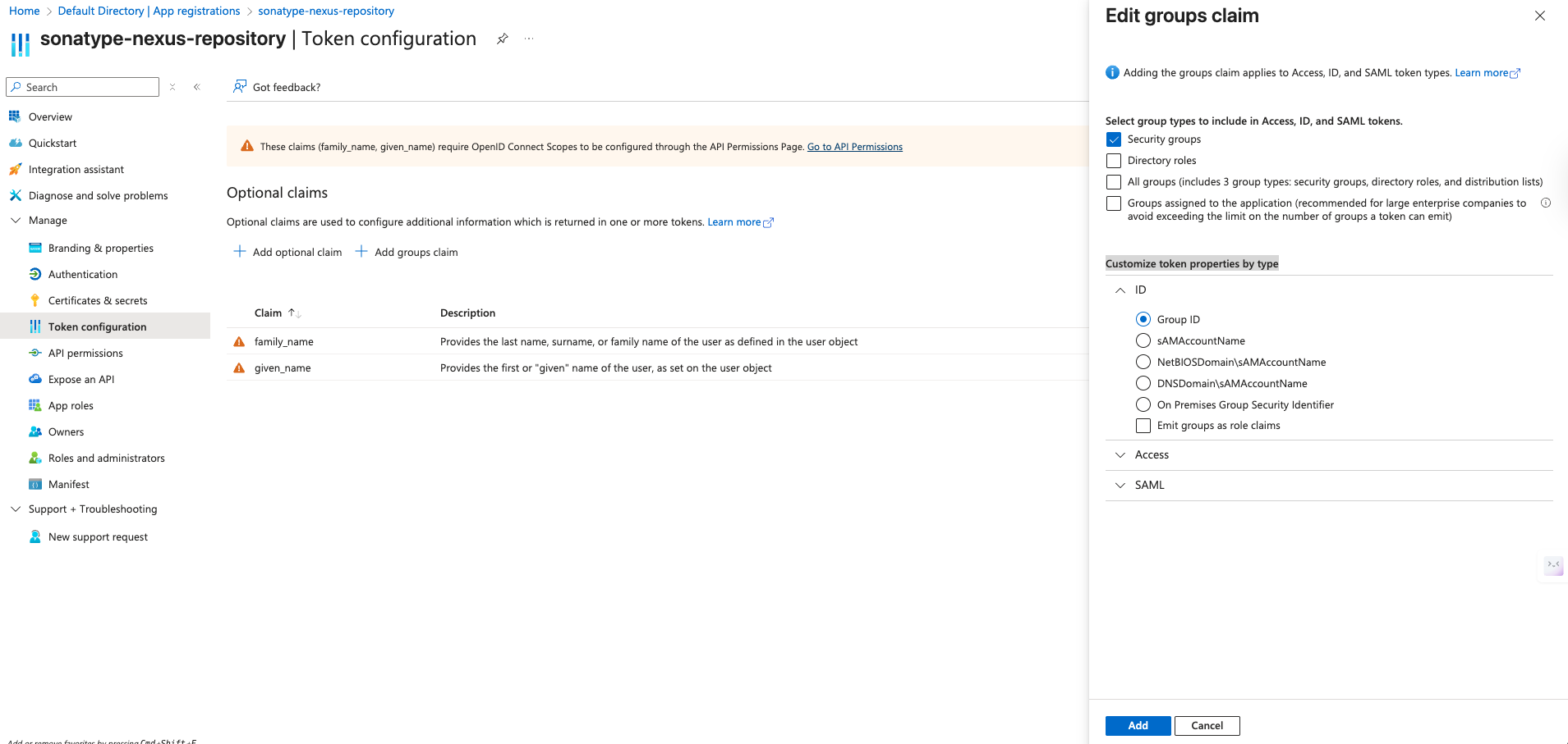 Integrating Microsoft Entra ID (formerly Azure AD) with Sonatype Platform  using OpenID Connect – Sonatype Support